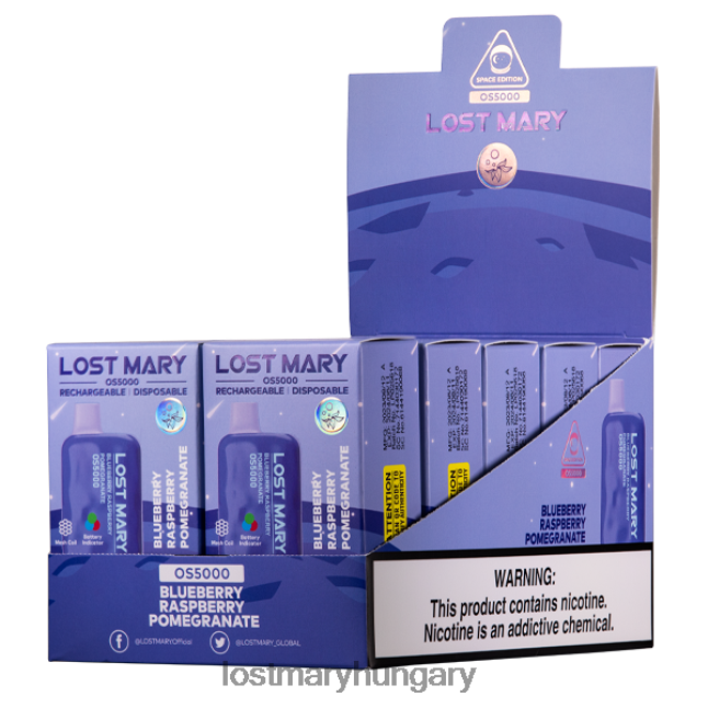 elveszett Mary os5000 áfonyás málna gránátalma 82D8JT83 -LOST MARY Flavours