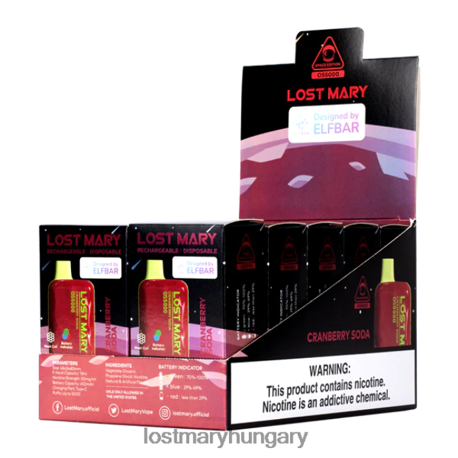 elveszett Mary os5000 áfonya szóda 82D8JT27 -LOST MARY Vape Price
