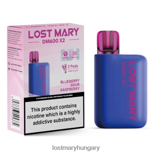 elveszett mary dm600 x2 eldobható vape áfonyás savanyú málna 82D8JT202 -LOST MARY Vape